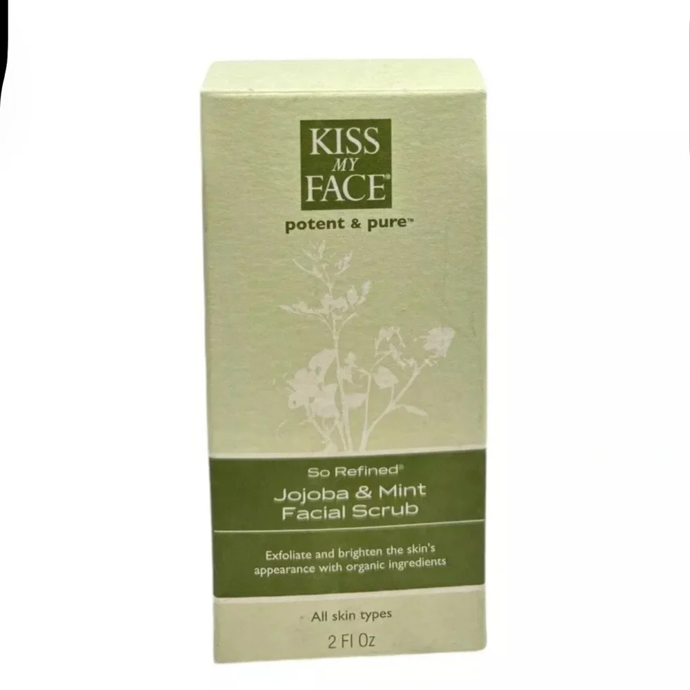Kiss My Face Potent & Pure So Refined Jojoba & Mint Facial Scrub 2oz NOS